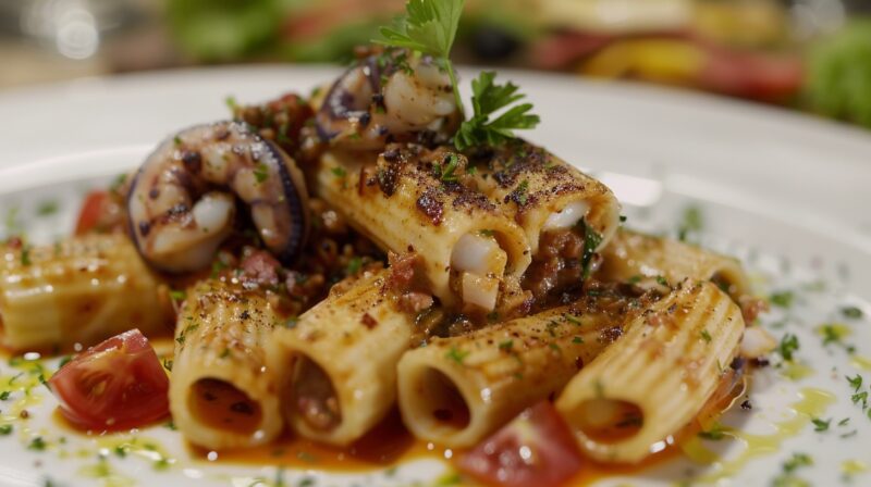 Mezzi Paccheri con Calamari Ripieni in Bianco - Riflessioni sulla Ricetta e la Cucina